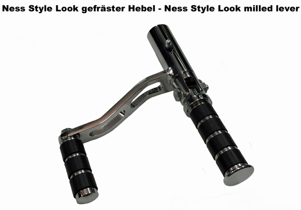 MB vorverl. Fußrasten / 12 cm / Ness Style gefräst / schwarz glanz / KAWASAKI EN 500 C / ab 1996 / Tüv