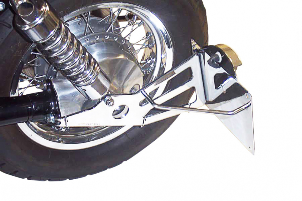 seitl. MB - Kennzeichenhalter - Kompl.-Set - Chrom / Suzuki LS 650 Savage / TÜV