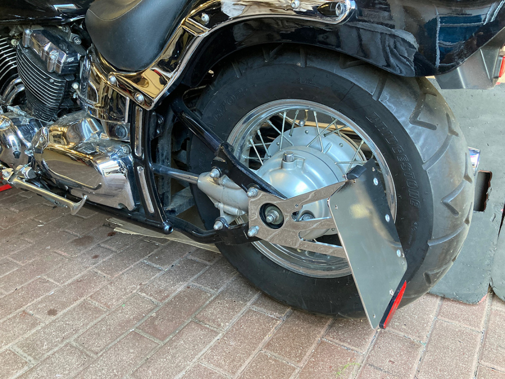 seitl. MB - Kennzeichenhalter Kompl.-Set - Chrom / Yamaha XVS 650 / 1100 / TÜV /DE