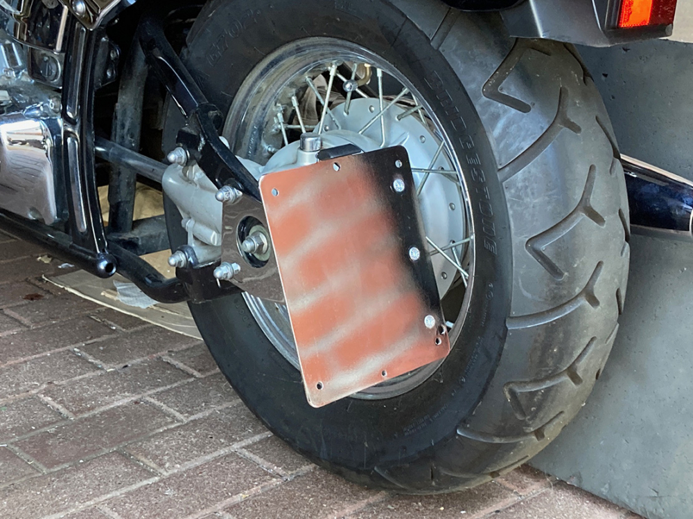 seitl. MB - Kennzeichenhalter Kompl.-Set - Chrom / Yamaha XVS 650 / 1100 / TÜV /DE