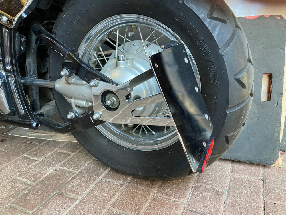 seitl. MB - Kennzeichenhalter Kompl.-Set - Chrom / Yamaha XVS 650 / 1100 / TÜV /DE