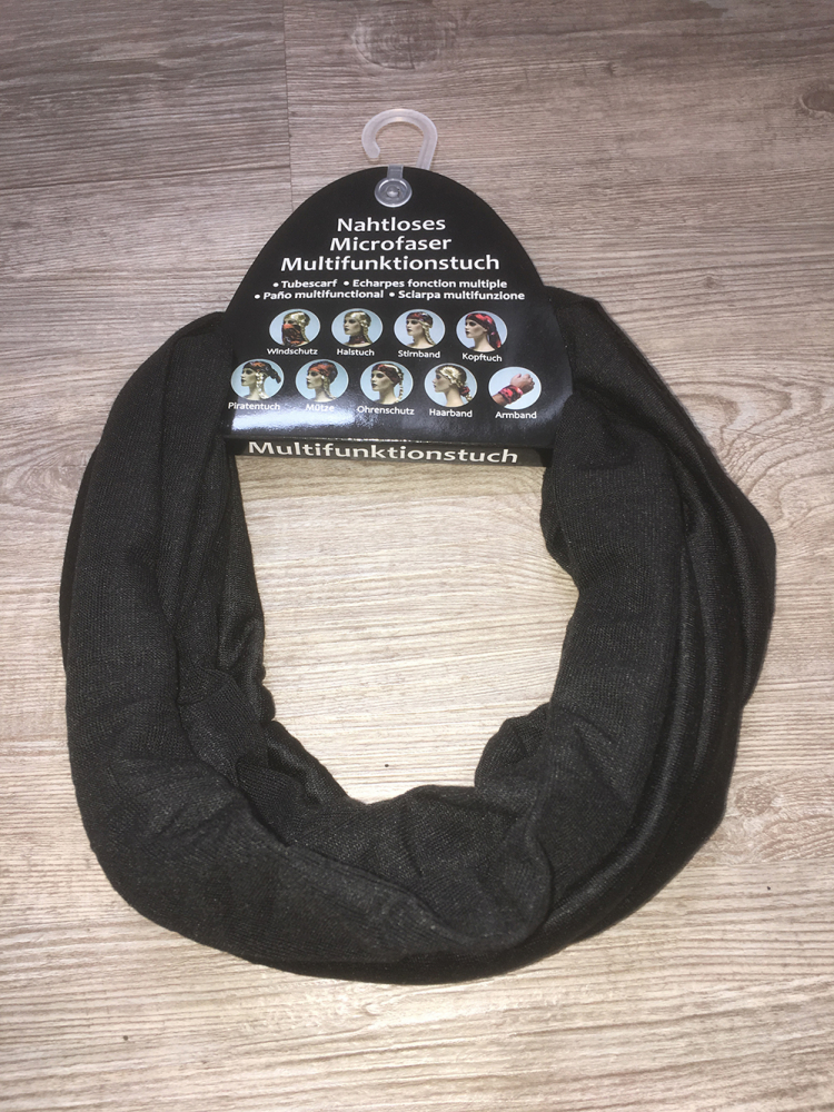 RB Halstuch - Multifunktionstuch - DARK / 9 in 1 / schwarz / einfarbig