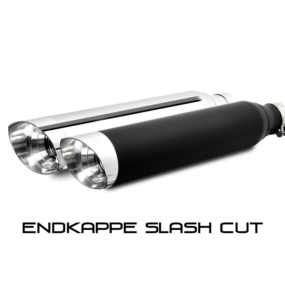 MILLER - CHALLENGER - 2-2 - SlipOn-Auspuff / silber / Kawasaki VN 900 / mit KAT / EG-BE
