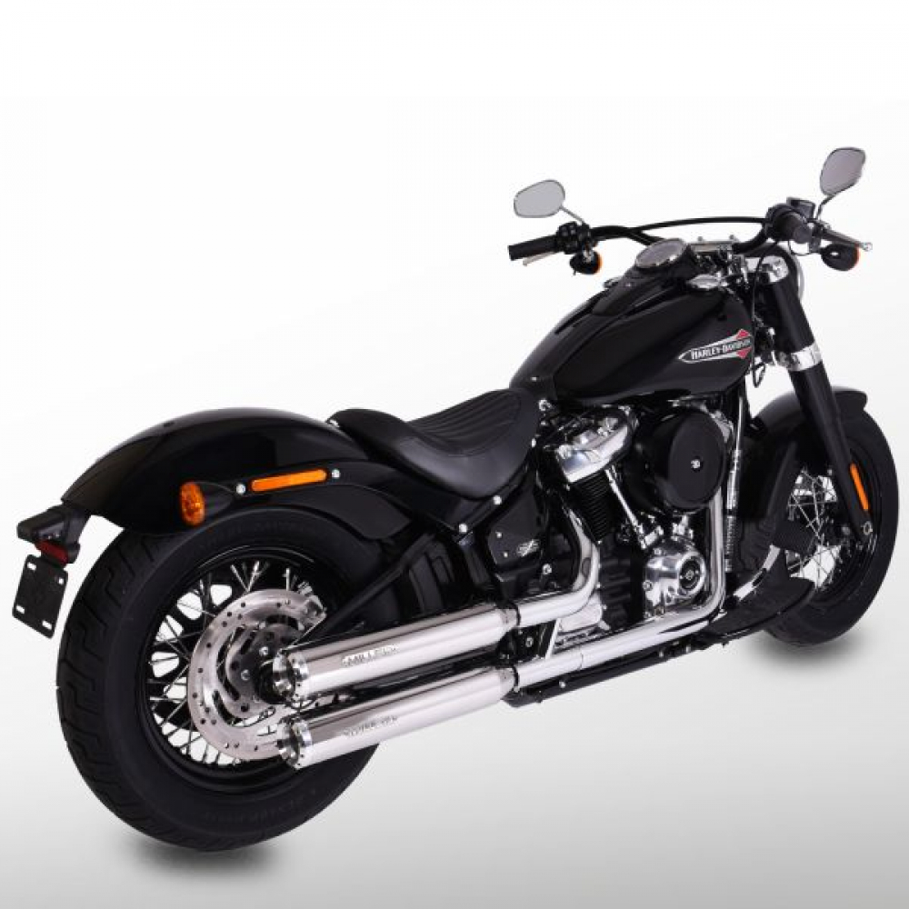 MILLER - Arizona - 2-2 - silber - SlipOn / Harley Softail Breakout / CVO / EG-BE