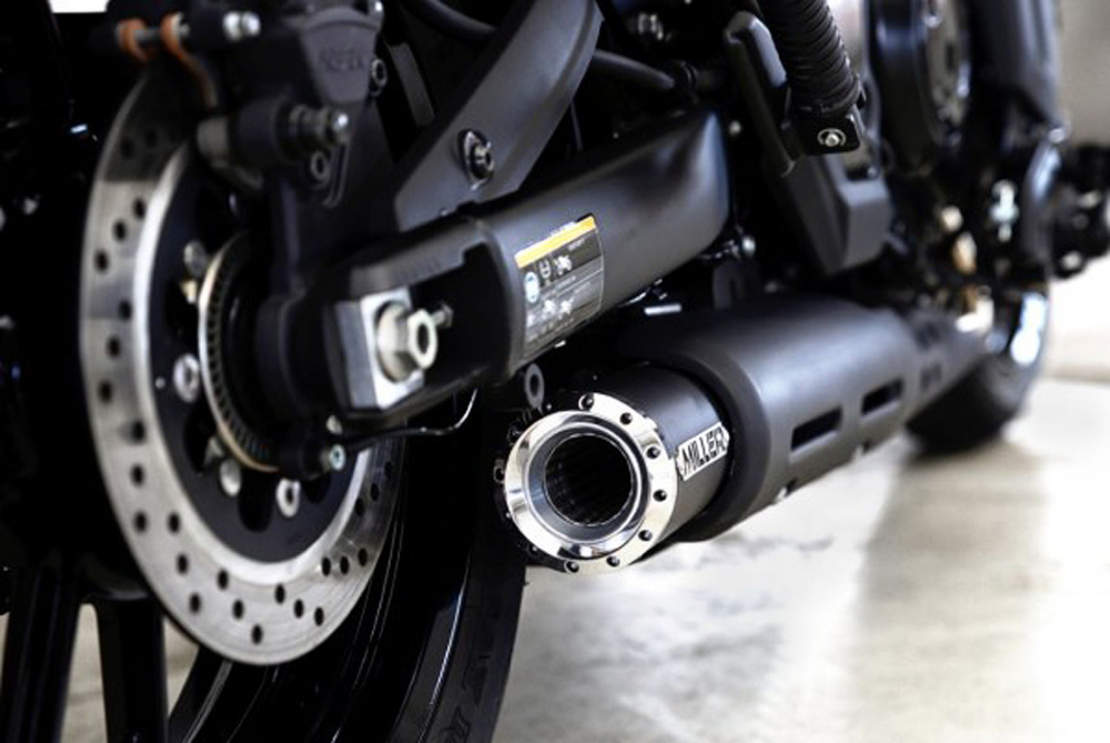 MILLER - Amplifire - SlipOn - Auspuff - schwarz / Euro 5 / Kawasaki VULCAN S SE C / KAT / EG-BE