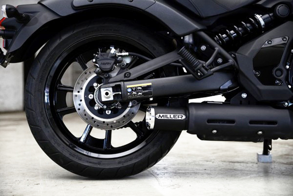 MILLER - Amplifire - SlipOn - Auspuff - schwarz / Euro 5 / Kawasaki VULCAN S SE C / KAT / EG-BE
