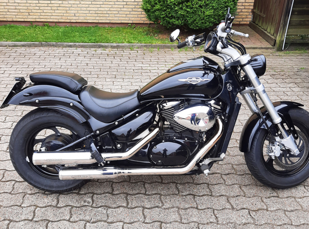 SALE: MILLER - Cruise I - silber / Suzuki VL / M / C 800 Volusia / Komplettanlage - ohne KAT / EG-BE