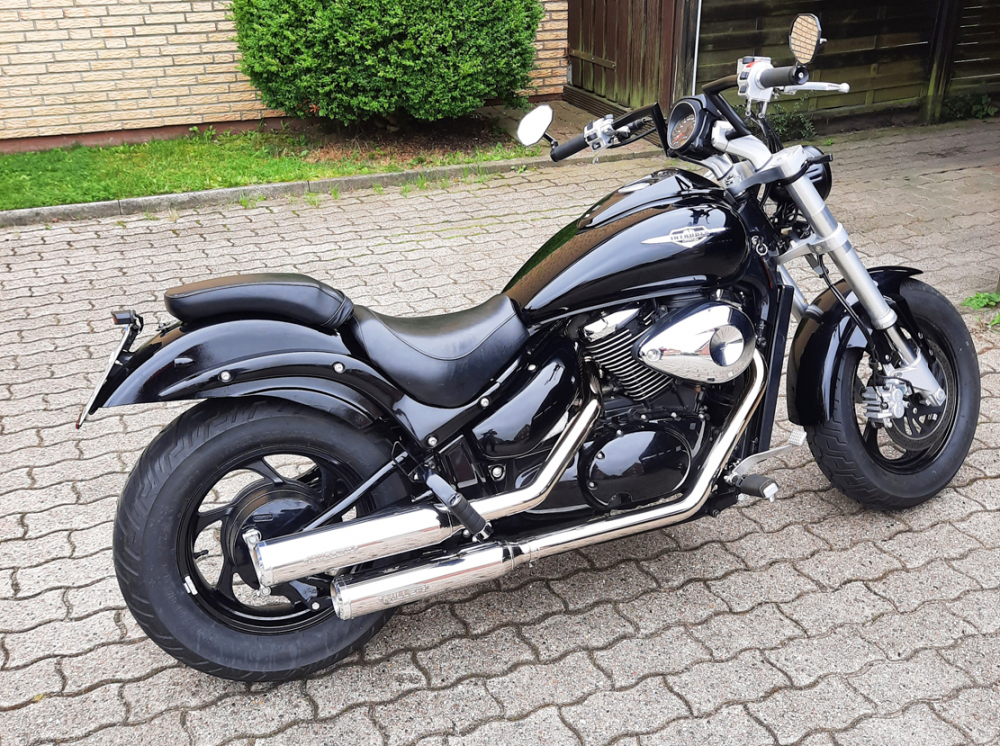 MILLER - Cruise II - 2-2 - silber / Suzuki VL / M / C 800 / Komplettanlage - mit KAT / EG-BE