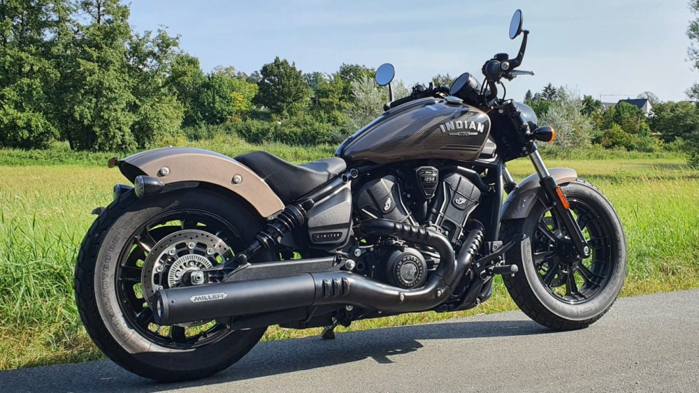 MILLER - YUKON - SlipOn / Edelstahl poliert - EURO 5+ / Indian Scout - 1250 ccm / EG-BE