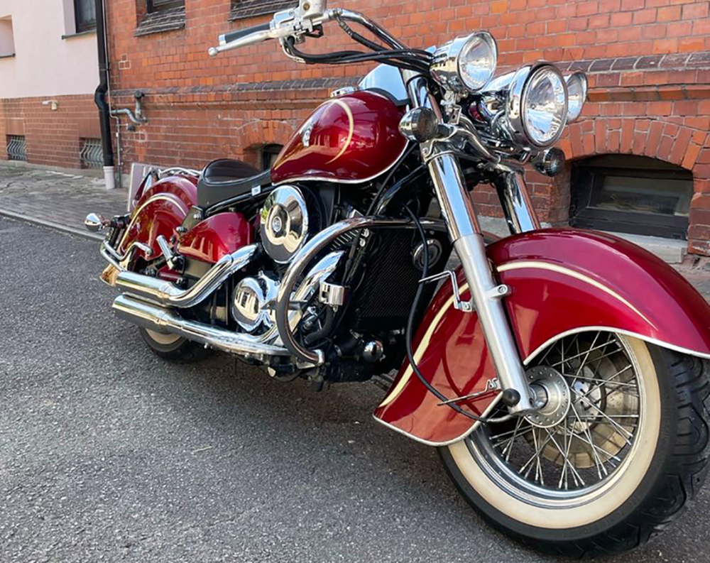 Nur bei uns: Miller - Komplettanl. / KAWASAKI VN 1500 Drifter / silber poliert / EG-BE