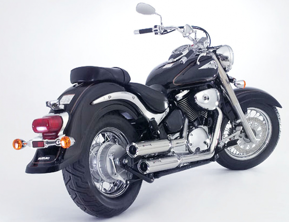 SALE: MILLER - Cruise II - black - 2-2 / Suzuki VL / M / C 800 Volusia / Komplettanlage - mit KAT / EG-BE