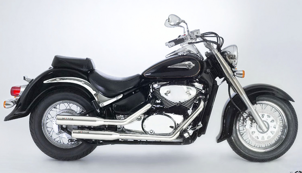 MILLER - Cruise II - schwarz - 2-2 / Suzuki VL / M / C 800 / Komplettanlage - mit KAT / EG-BE