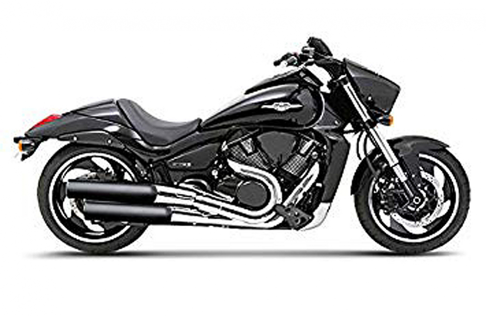 Black - Black - Sale: MILLER "El Capone" Auspuff / schwarz - schwarz / Suzuki M 1800 R + R2 + RT / EG-BE