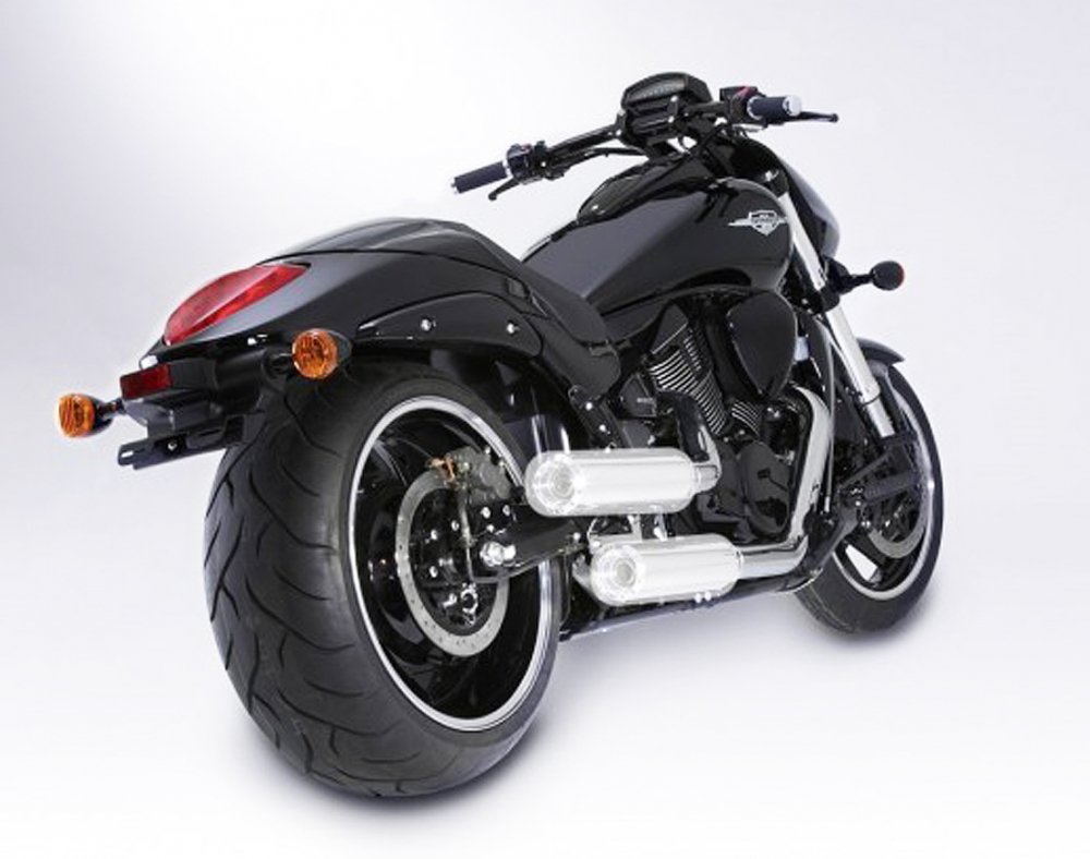 MILLER  El Dorado - Auspuffkrümmer / silber poliert / Suzuki M 1800 R Intruder / EG-BE