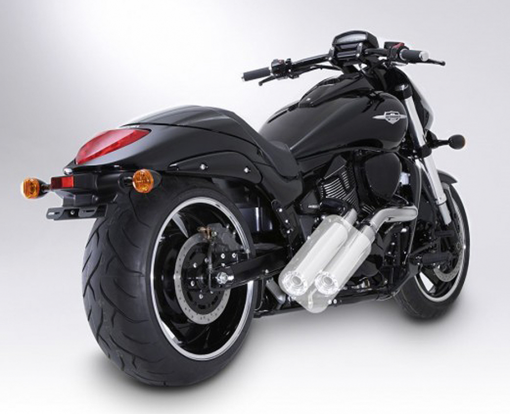 MILLER  El Grande - Auspuffkrümmer / silber poliert / Suzuki M 1800 R Intruder / EG-BE