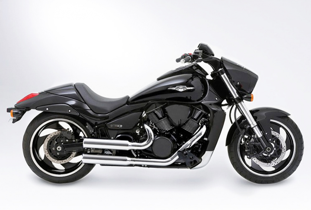 Black Sale: MILLER "El Paso" Komplettanlg. / mit KAT / schwarz / Suzuki M 1800 R + R2 + RT / EG-BE