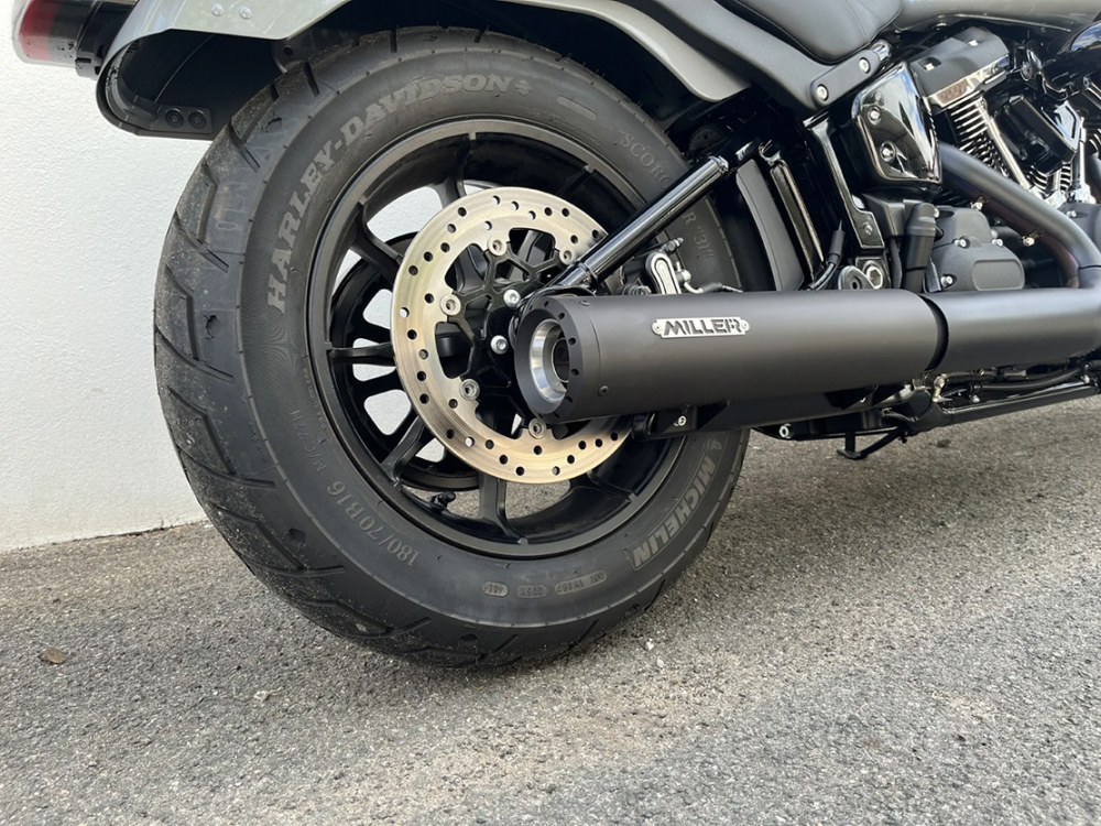 MILLER - Liberty black + Standard black - SlipOn - Euro 5+ / HD Softail - Street Bob / 117 CUI / EG-BE