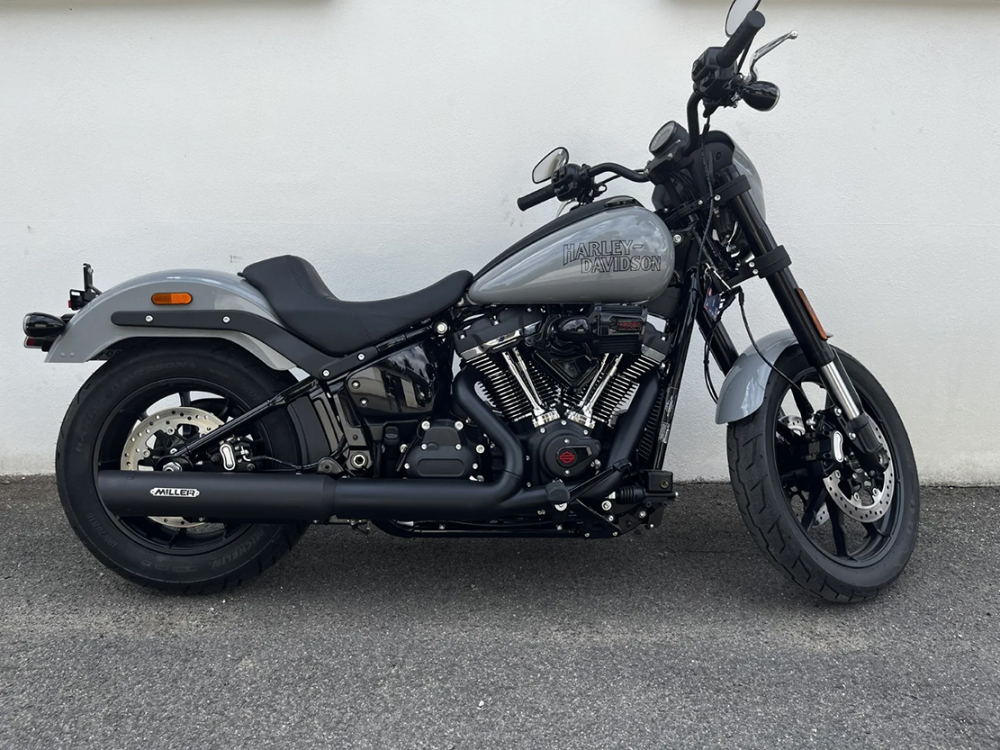 MILLER - Liberty black + Slash-Cut black - SlipOn - Euro 5+ / HD Softail - Street Bob / 117 CUI / EG-BE