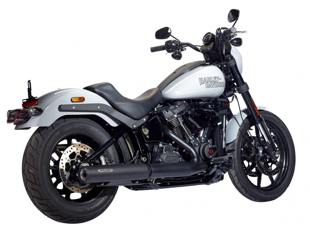 MILLER - Liberty black + Standard black - SlipOn - Euro 5+ / HD Softail - Low Rider S / ab 2025 / EG-BE