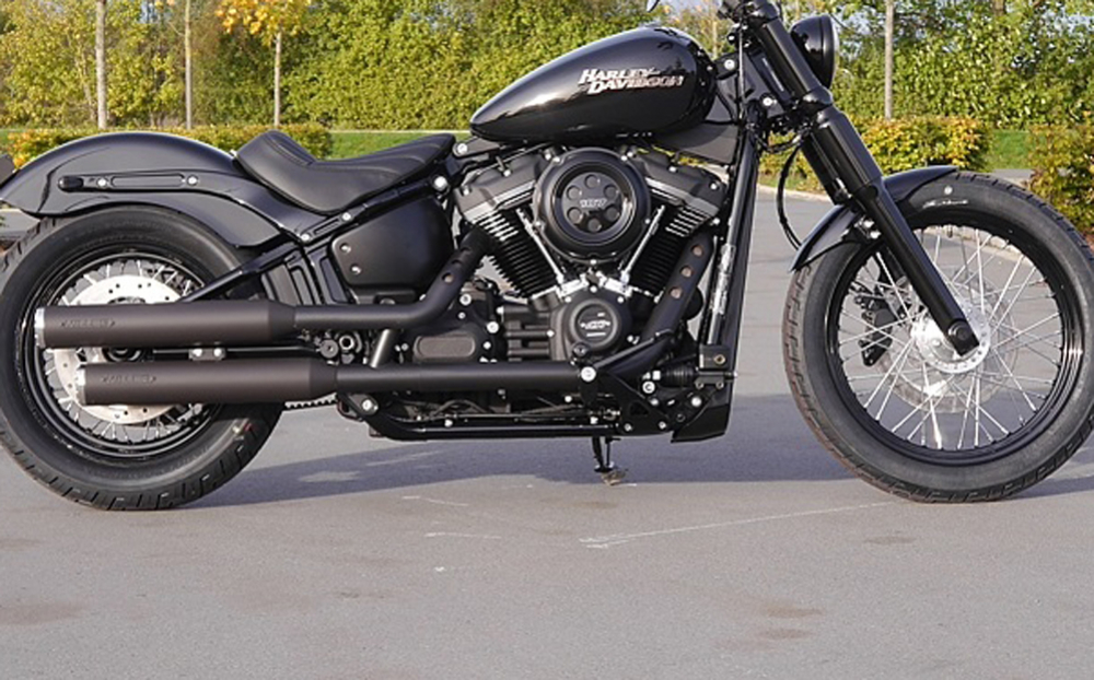 MILLER 2-2 - Independence - silber - EURO4 / Harley Low Rider S / SlipOn 114 CUI / EG-BE