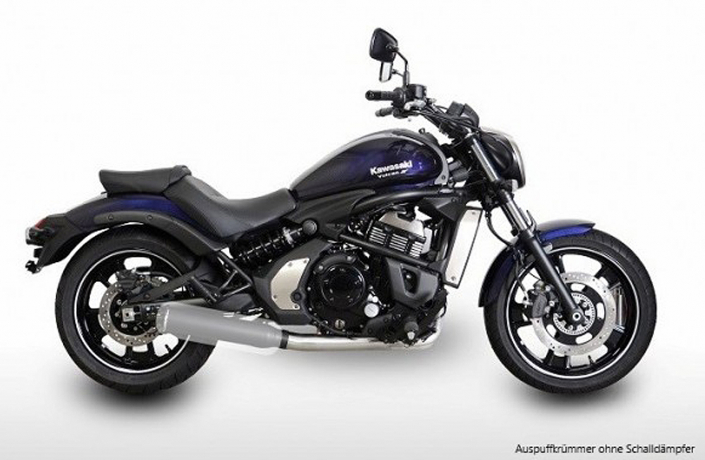 MILLER  Matador - Auspuffkrümmer / silber poliert / Kawsaki Vulcan S / EG-BE