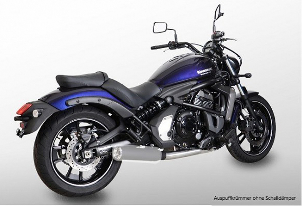 MILLER  Matador - Auspuffkrümmer / silber poliert / Kawsaki Vulcan S / EG-BE