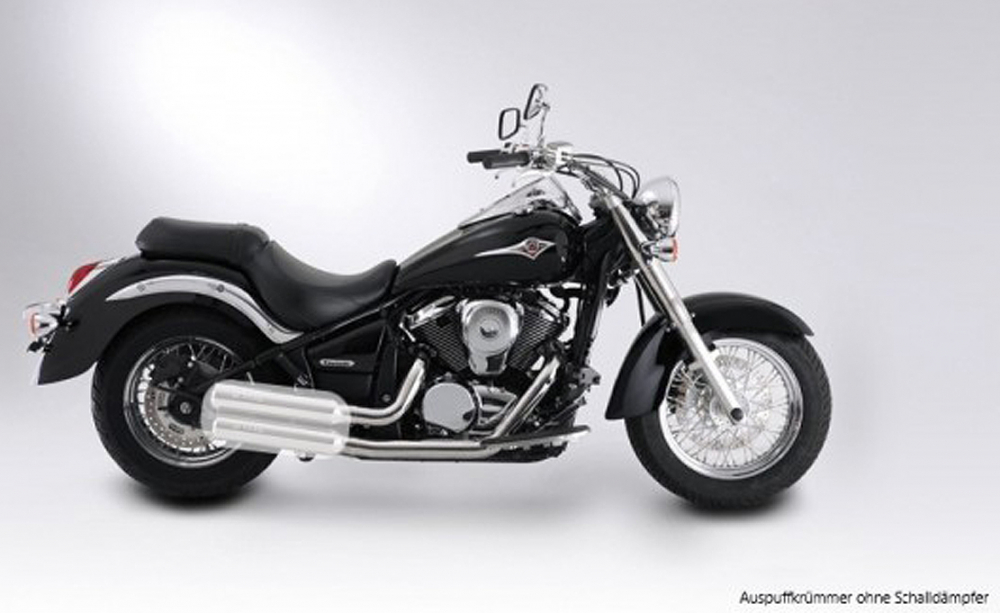 MILLER  Mustang - Auspuffkrümmer / silber poliert / Kawsaki VN / Vulcan 900 / EG-BE