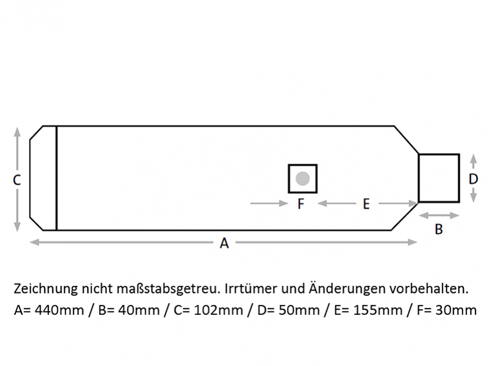 MILLER -  EVO 3 - Universal Endschalldämpfer / Endkappen nach Wahl ! - schwarz / 102 / 440 / 50 - 45 / EG-BE
