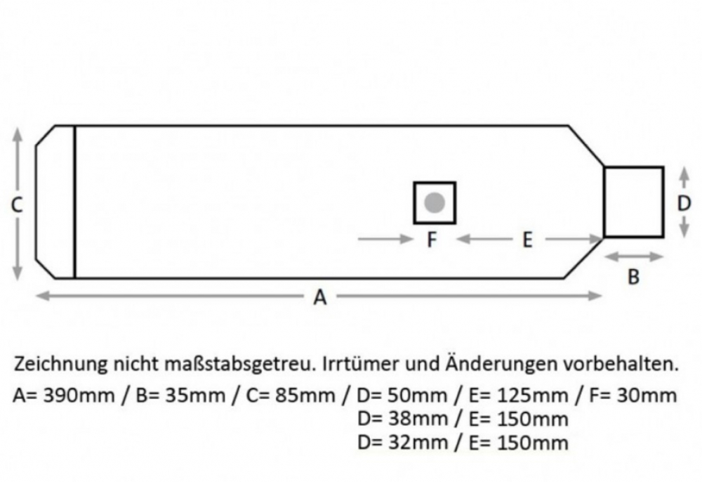 MILLER - EVO 4 - Universal Endschalldämpfer / silber poliert / 102 / 440 / 60 / EG-BE