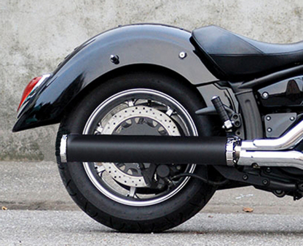 Black Sale: MILLER 2-1 - Street Line - K (kurz) Endschalldämpfer / KAT / schwarz / Yamaha XVS 950 A / EG-BE