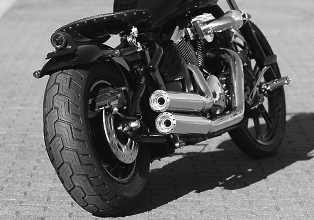 MILLER - Magnum - 2-2 -SlipOn - schwarz-matt / Kawasaki VN 1700 Classic  - Tourer / KAT / EG-BE