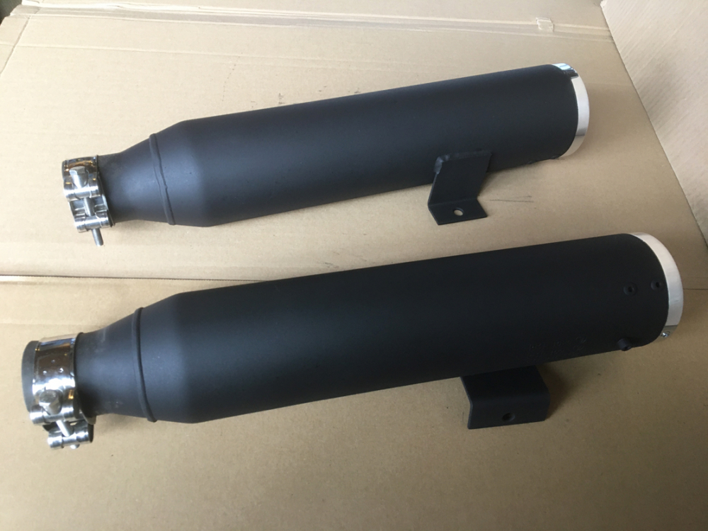 Sale: 2 Stck - MILLER - Universal Endschalldämpfer EVO1 /  schwarz / 85 / 390 / 50-45 / ABE
