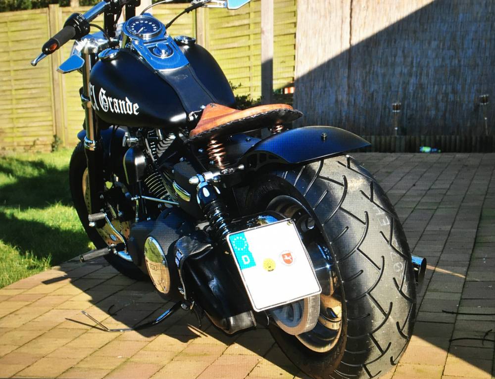 HECKFENDER Stiletto Flat - 215 mm / Stahlblech / 3er Cut / Dyna 06 - 17 / Tüv