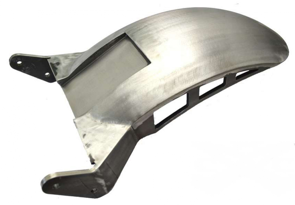 BR - HECKFENDER Stiletto Smooth / 3er CutOut / Stahlblech 215mm / HD-Schwinge / Softail 00-05 / Tüv