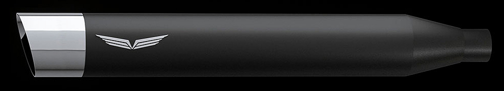 PENZL - V2-Speed Auspuffset elek. verstellb. / black - Endkappe silber / Harley Sportglide / ab 2018 / EG-BE