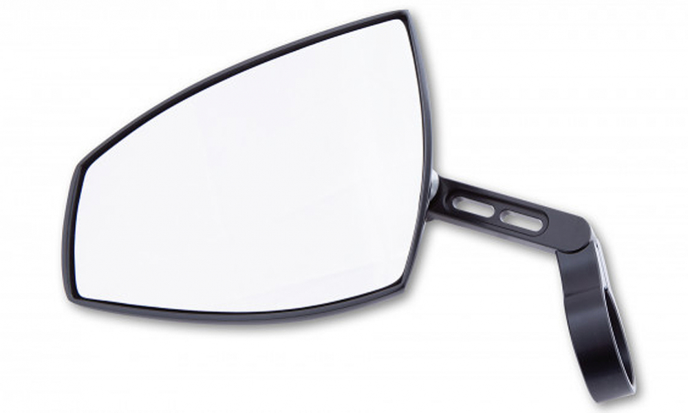 HS Lenkerendenspiegel / universal / WAVE / schwarz - silber / 1 Paar
