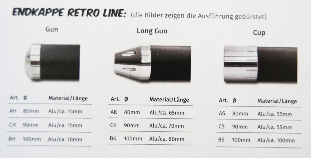 PENZL 2-2 - Retro SlipOn Auspuff / chrom / KAT / Triumph Thunderbird Storm 1600 / 1700 /  EG-BE