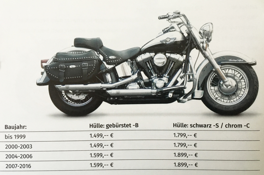 PENZL - Neo Classic Auspuffset verstellb. / fein gebürstet / Harley Custom-Classic-Deluxe-Heritage / 04-16 / EG-BE