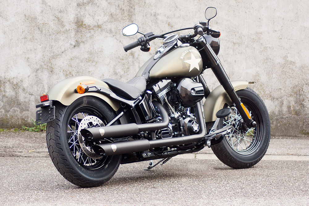 PENZL - Neo Classic Auspuffset verstellbar / black / Harley Dyna + StreetBob / 04-05 / EG-BE