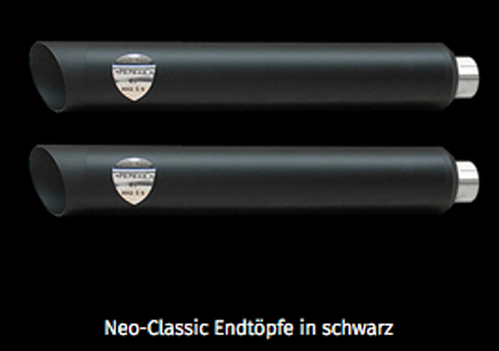 PENZL - Neo Classic Auspuffset verstellbar / 80mm / black / HD Touring / 07-08 / EG-BE