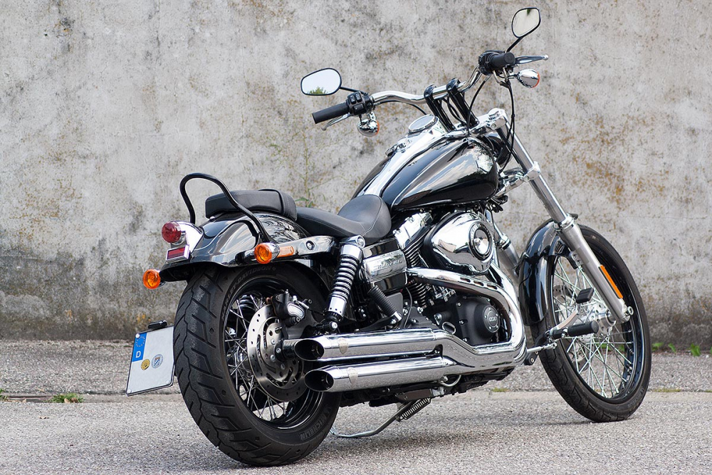 PENZL - Neo Classic Line Auspuffset / verstellbar / fein gebürstet / HD Dyna - FatBob / 04-10 /EG-ABE