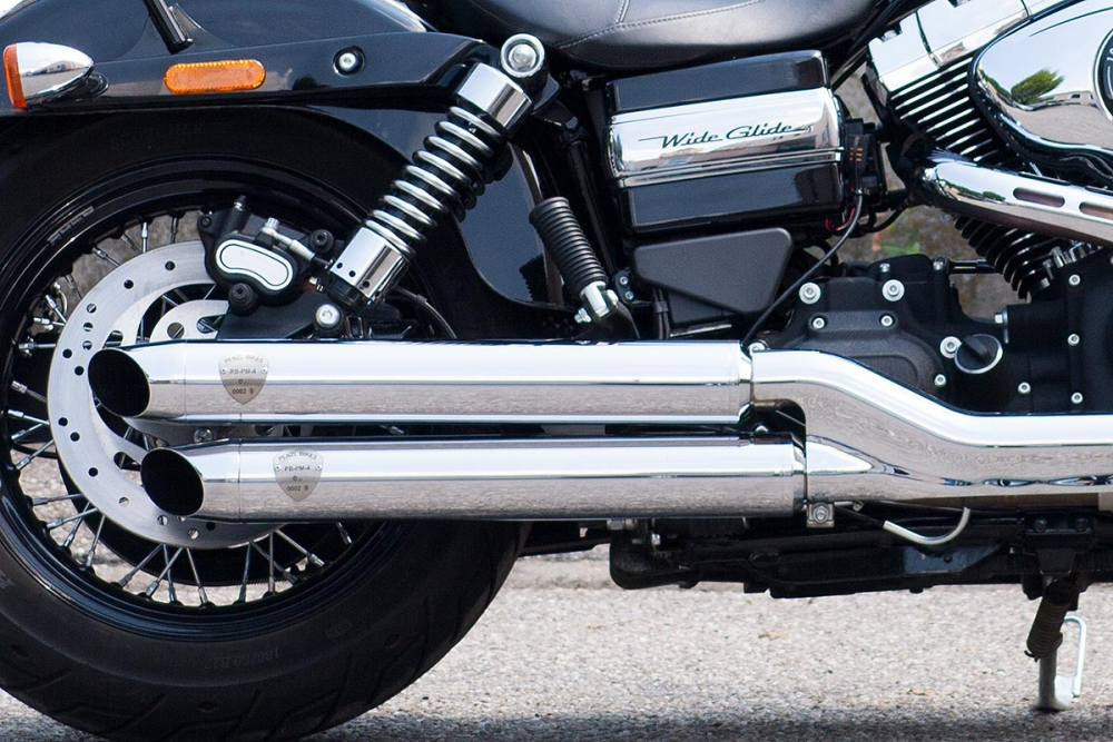 PENZL - Neo Classic Line Auspuffset / verstellbar / fein gebürstet / HD Dyna - FatBob / 04-10 /EG-ABE