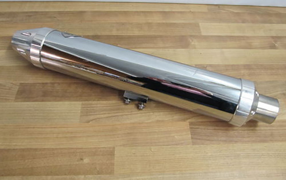 PENZL- Auspuff - verstellbar / YAMAHA XV 1900 Midnight Star / Retro chrom - kurz / 610 mm / ohne Koffer / EG-BE