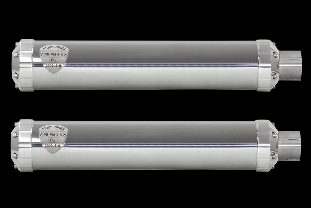 KBS-Edition: PENZL Retro Line Auspuffset / verstellb. / 100 mm - chrom / Kawasaki VN 2000 / EG-BE