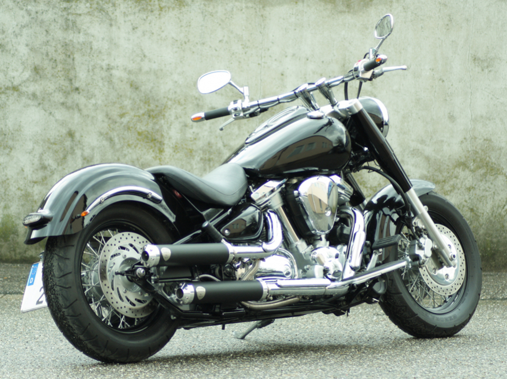 PENZL-RETRO-Auspuff-verstellb. / schwarz matt / Suzuki C 1500 T / 2013 - 16 / EG-BE
