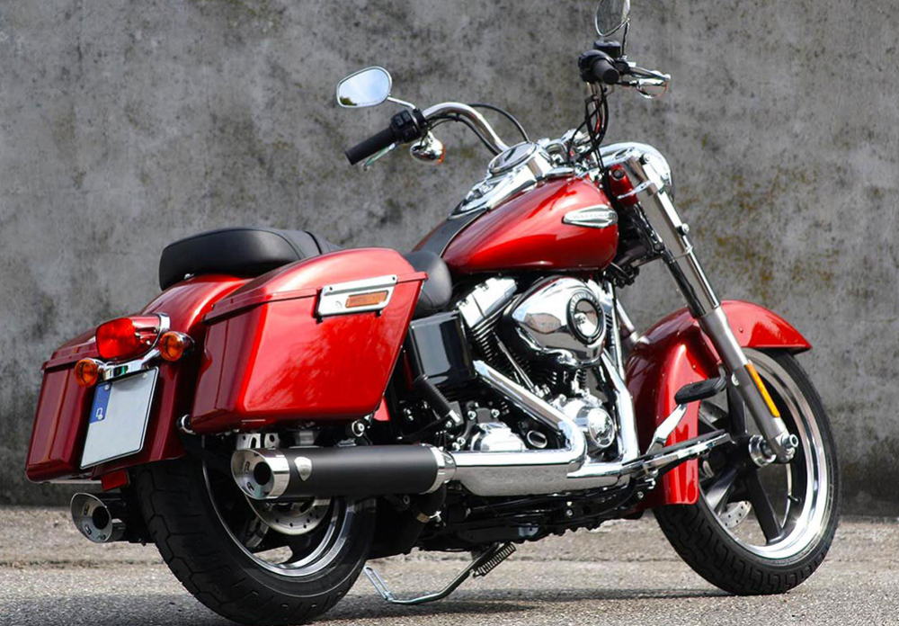 PENZL Retro Line Auspuffset / verstellbar / black / Harley Dyna Switchback / 2012 - 16 / EG-BE