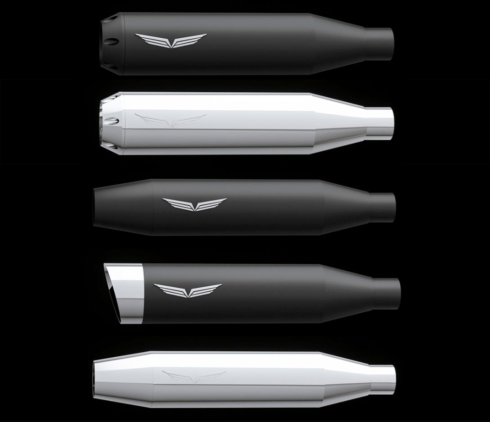 PENZL - V2-Speed Auspuff elek. verstellb. / ceramic schwarz / Harley Heritage / 2018 /ABE