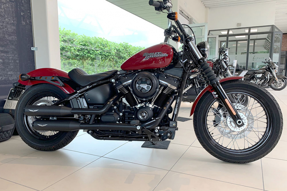 PENZL V2-Speed Auspuffset verstellb. / verchromt / Harley Softail Street Bob 107 / ab 2018 /ABE