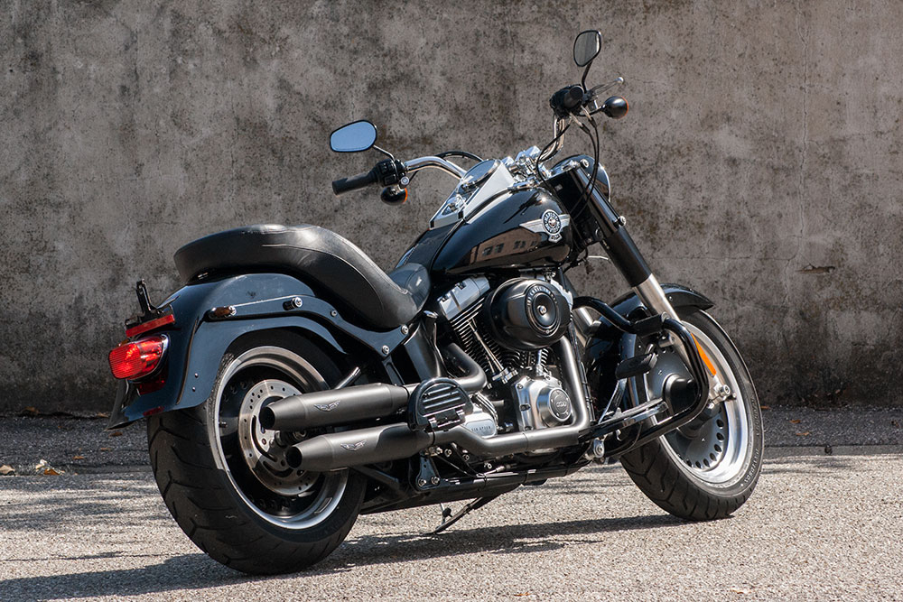 PENZL - V2-Speed Auspuff elek. verstellb. / cera.  black / Harley Fat Boy / 2018 / EG-BE