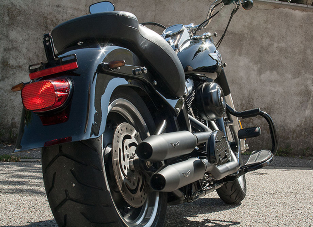 PENZL V2-Speed Auspuffset verstellb. / black ceramic / Harley Softail / 08-17 / EG-BE